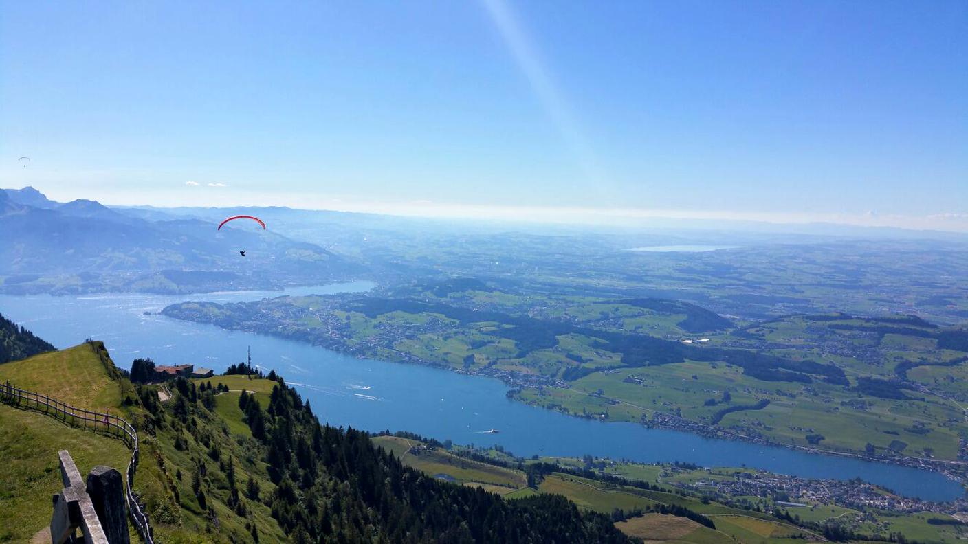 Panorama dal Rigi, Lucerna il Rigi, i battelli a vapore, il KKL