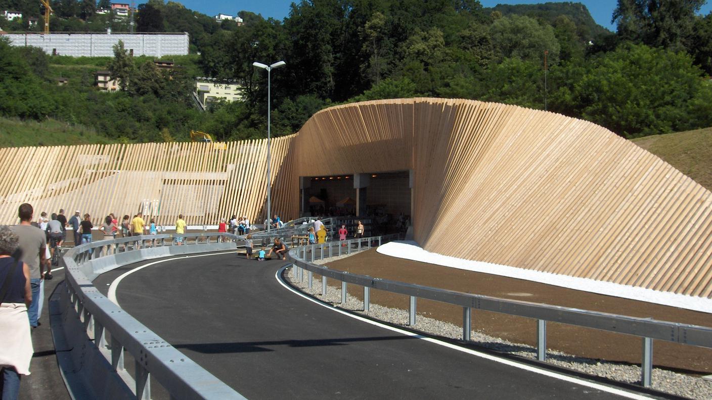 Galleria Vedeggio-Cassarate, doghe portale Cassarate (RSI)