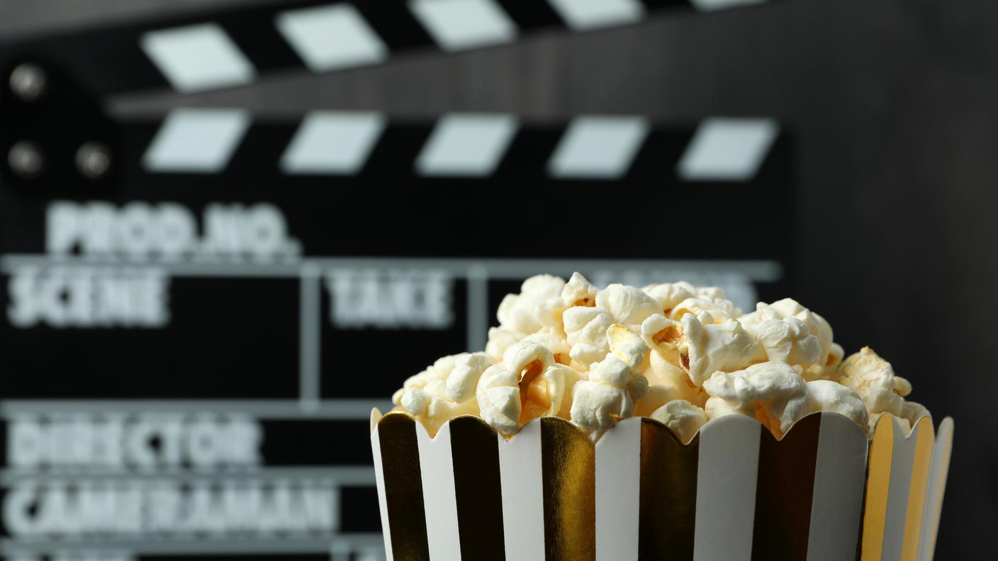 Classic black movie clapper board 
