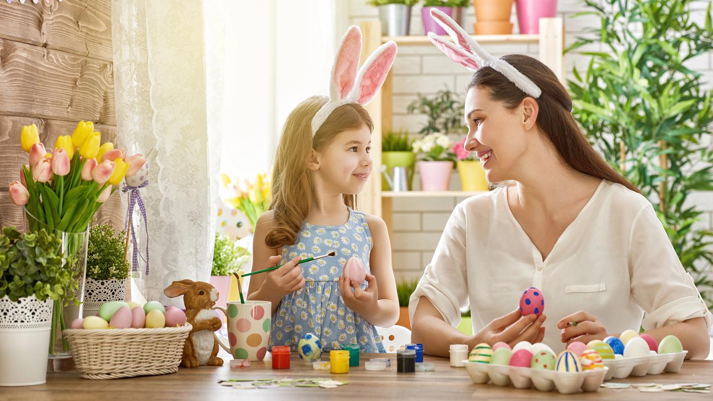 painting Easter eggs