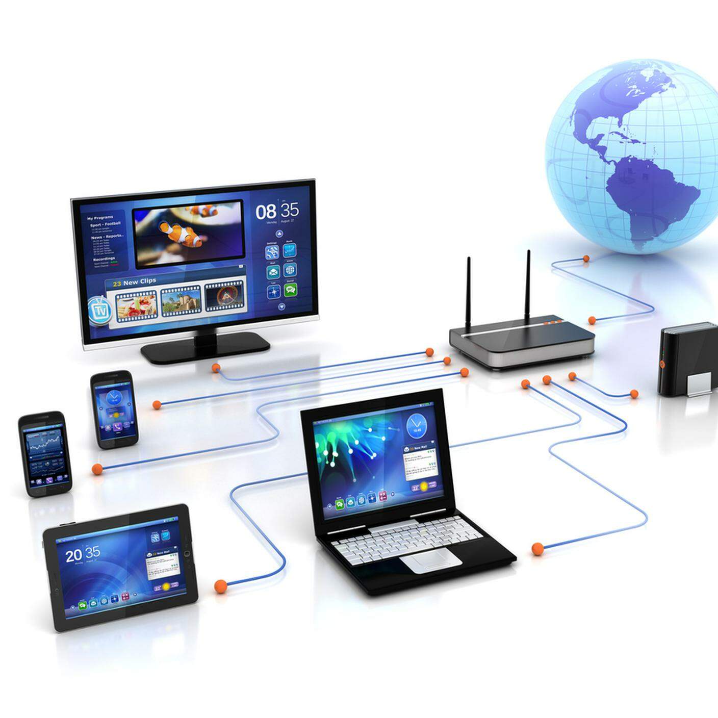 Casa soluzione & dispositivi di rete wifi, Internet, Telefono cellulare, Scaricare dall'internet, Tecnologia, Dati