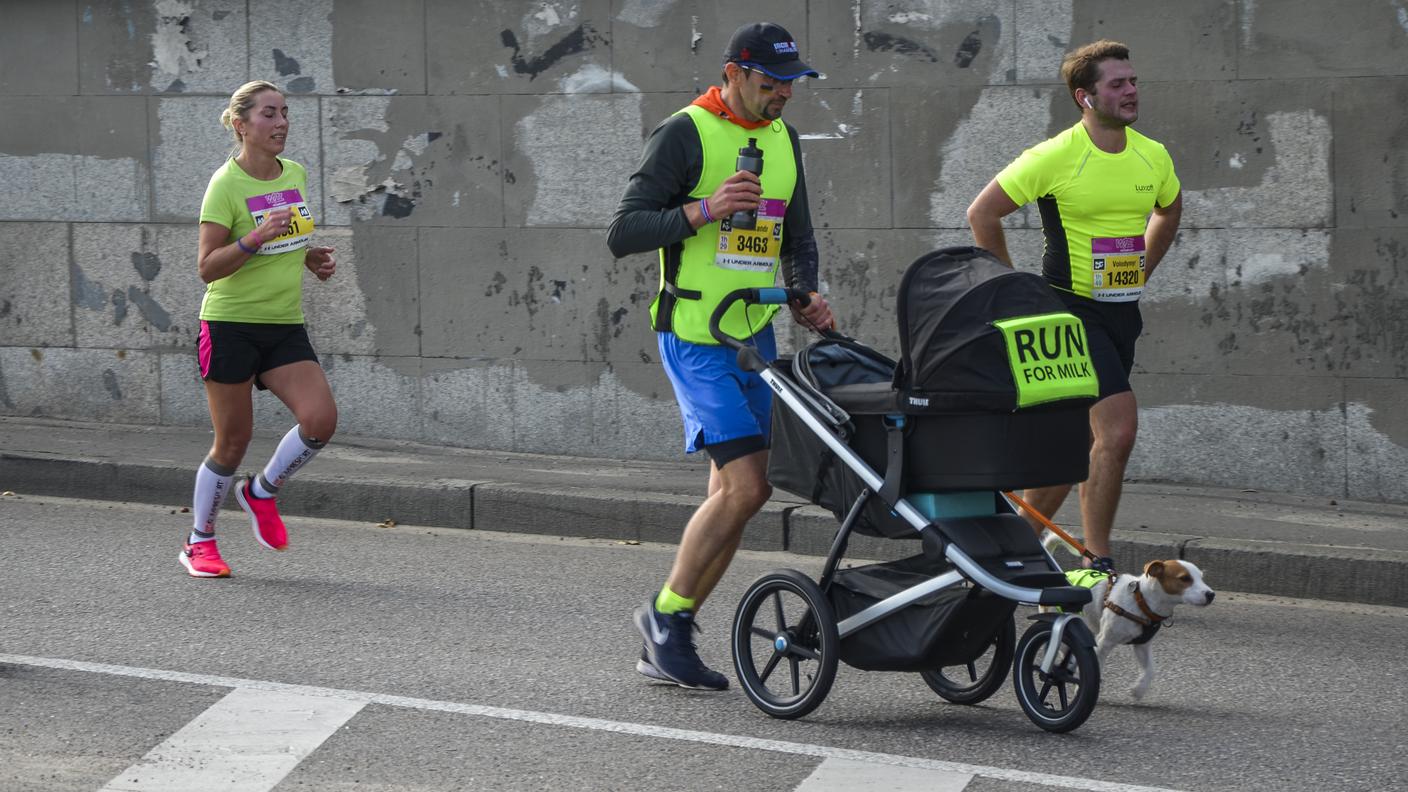 corsa con passeggino