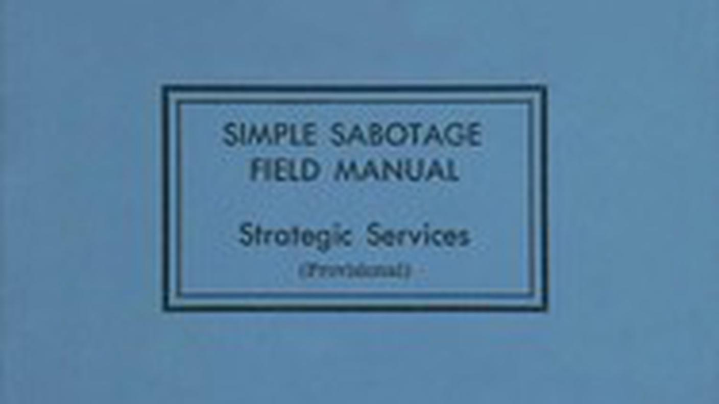 "Simple Sabotage Field Manual by United States", prodotto da David Reed