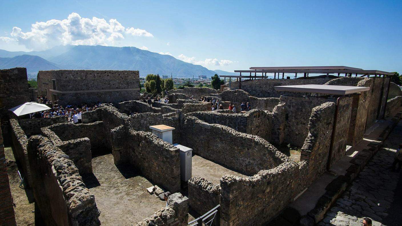 Le rovine di Pompei, distrutta dall'eruzione del Vesuvio del 79.d.C