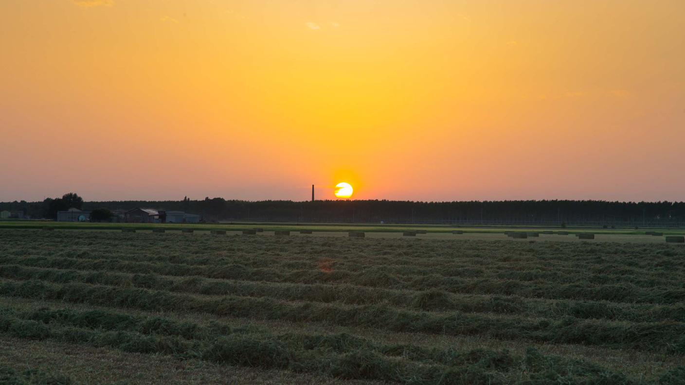 Tramonto sulla pianura