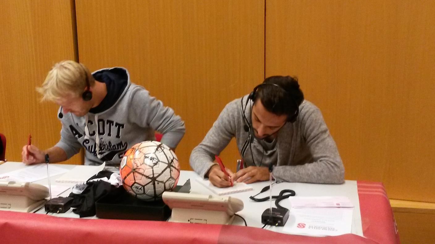 Antoine Rey e Matteo Tosetti dell'FC Lugano