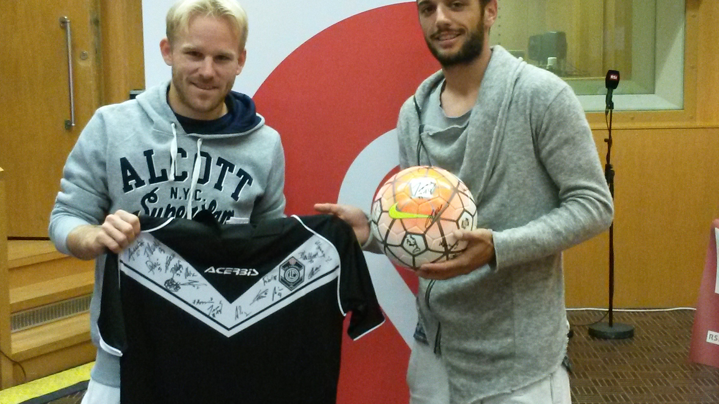 Antoine Rey e Matteo Tosetti dell'FC Lugano