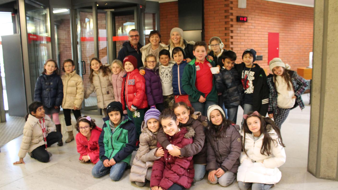 I ragazzi della terza e quarta elementare di Agno