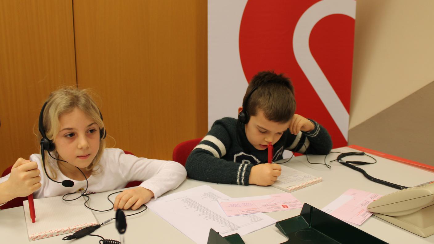 I ragazzi della terza e quarta elementare di Agno
