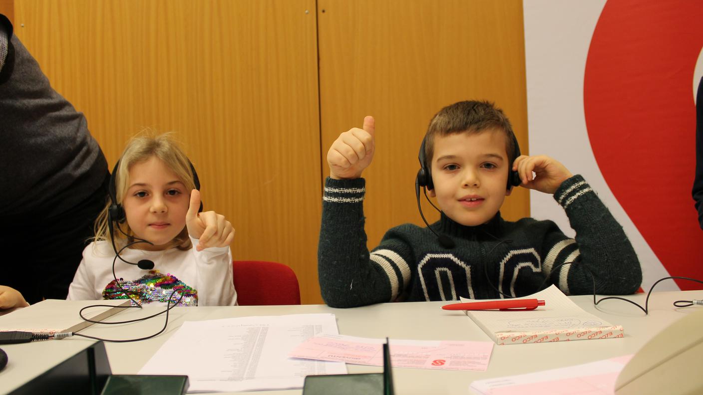 I ragazzi della terza e quarta elementare di Agno