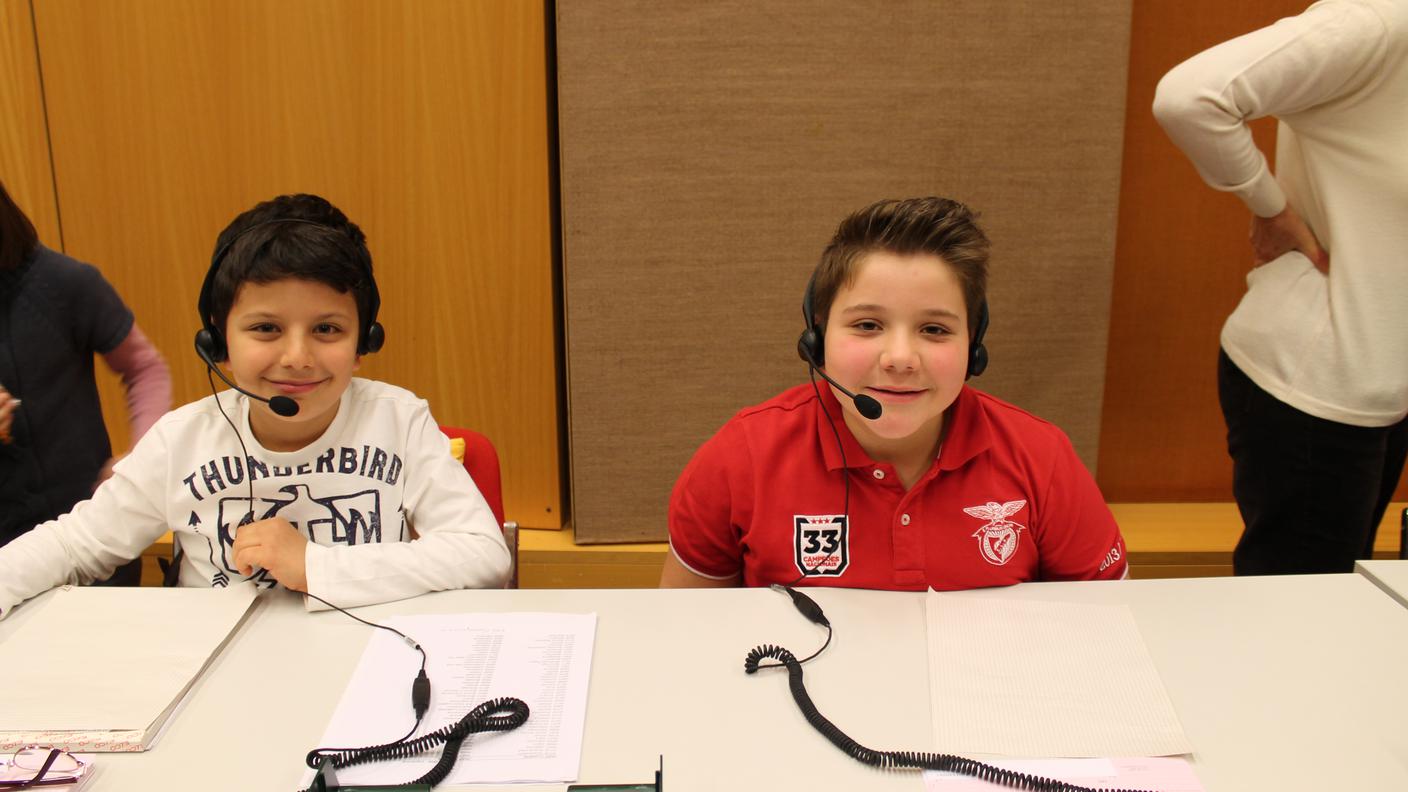 I ragazzi della terza e quarta elementare di Agno