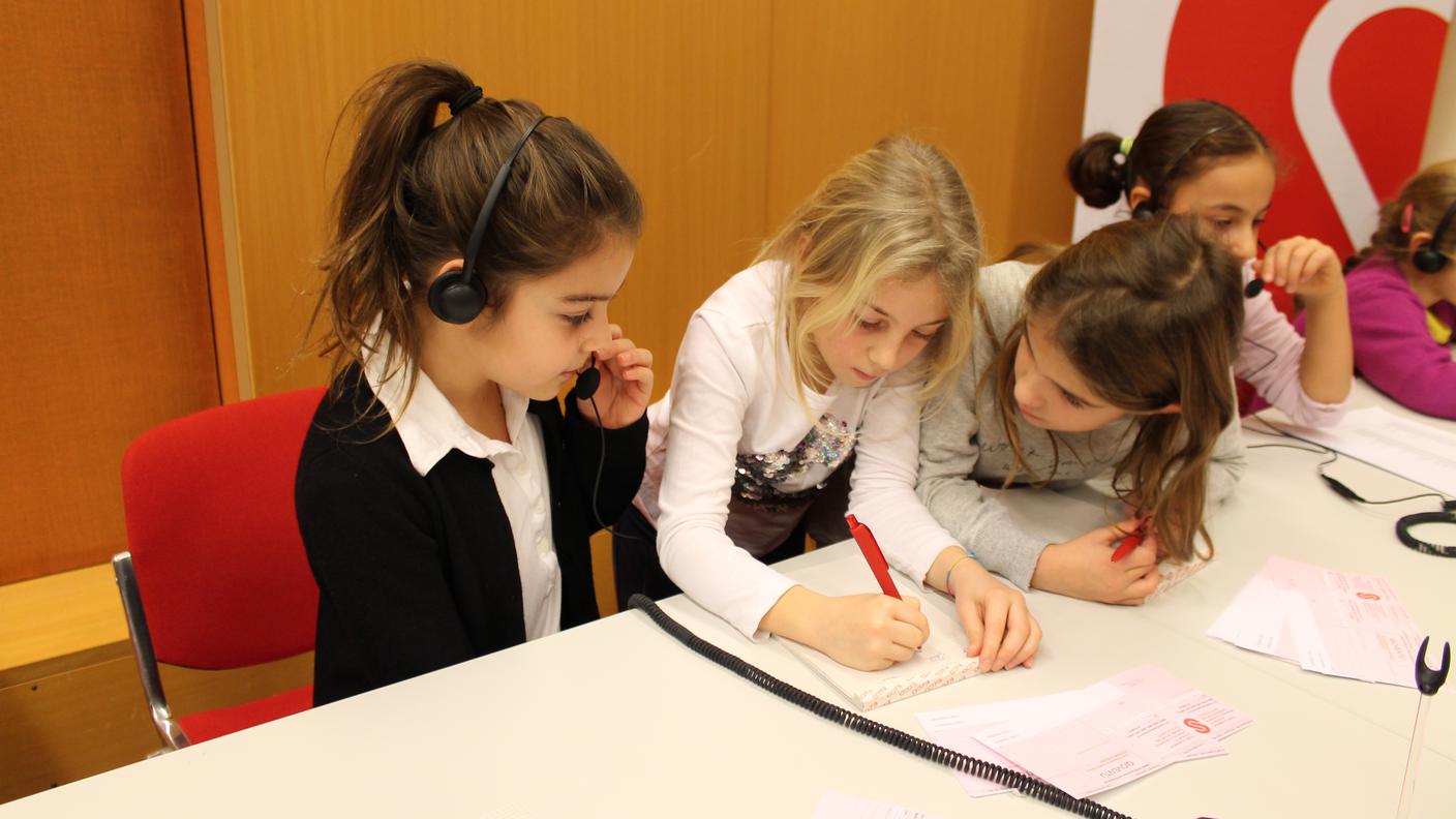I ragazzi della terza e quarta elementare di Agno