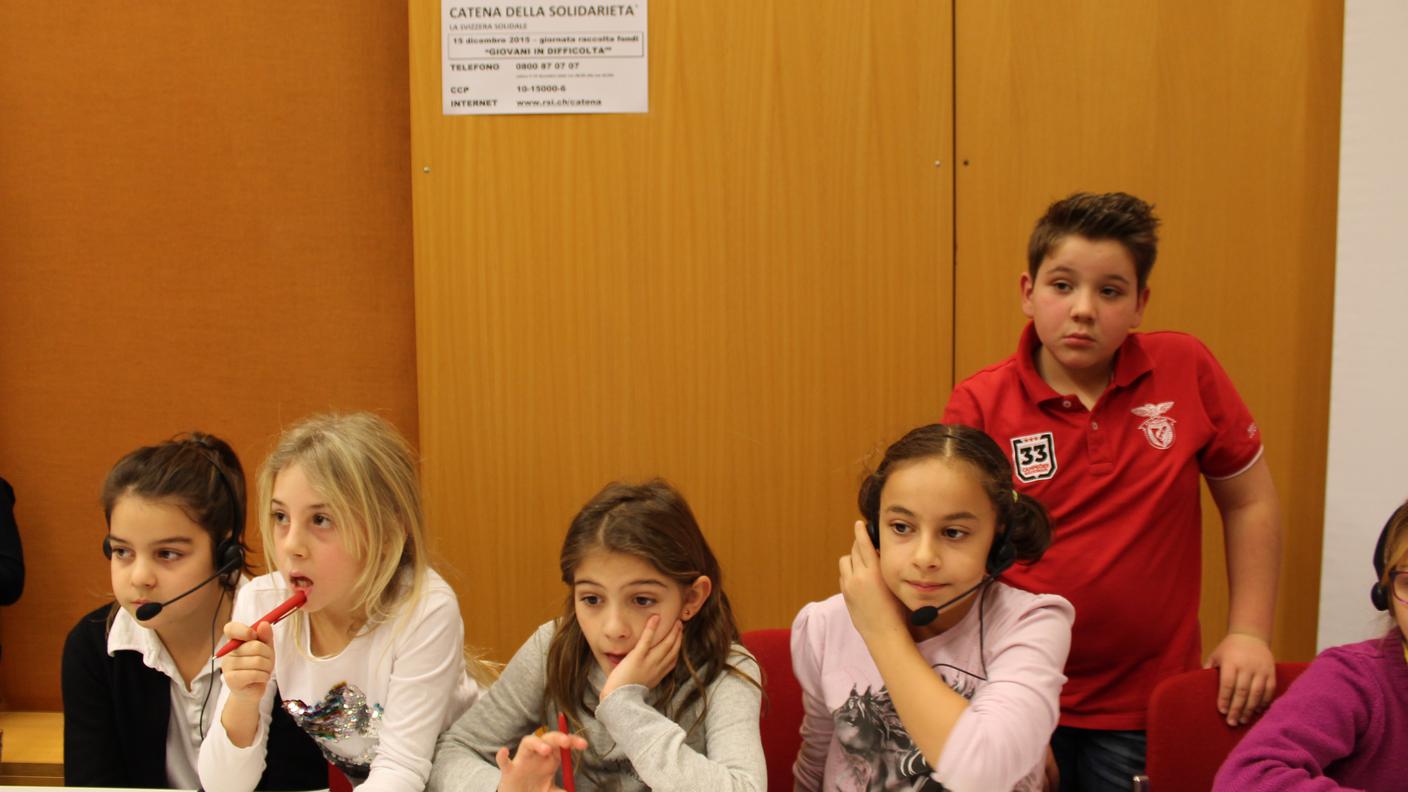 I ragazzi della terza e quarta elementare di Agno