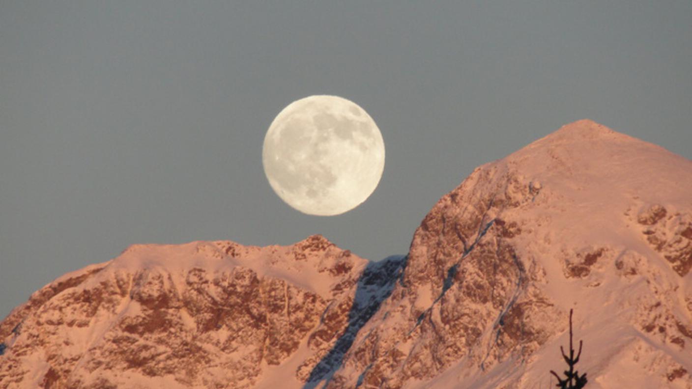 Luna piena sul Piz Surlej di Marco Ranzoni