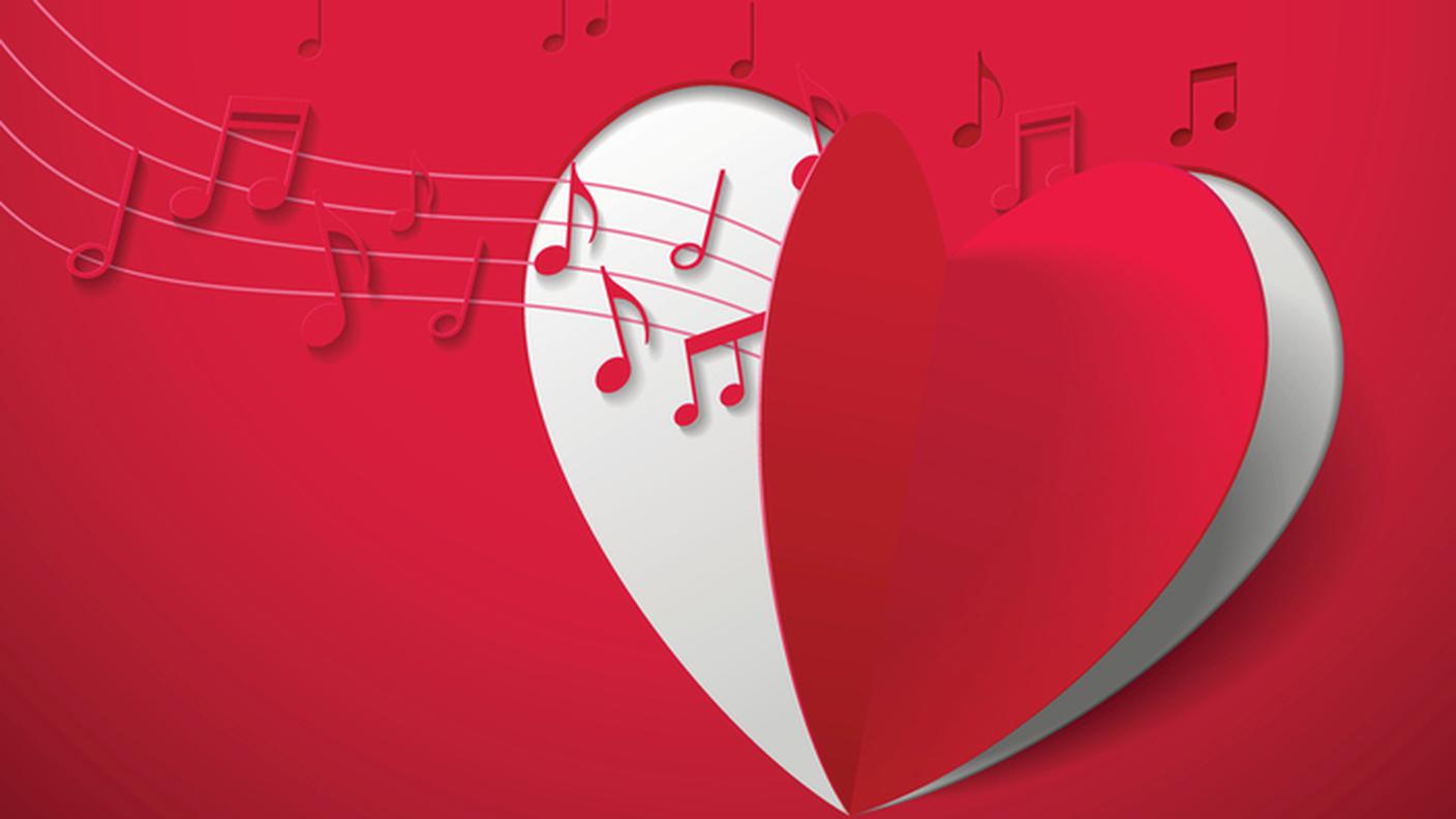 Cuore, amore, san valentino, musica, note