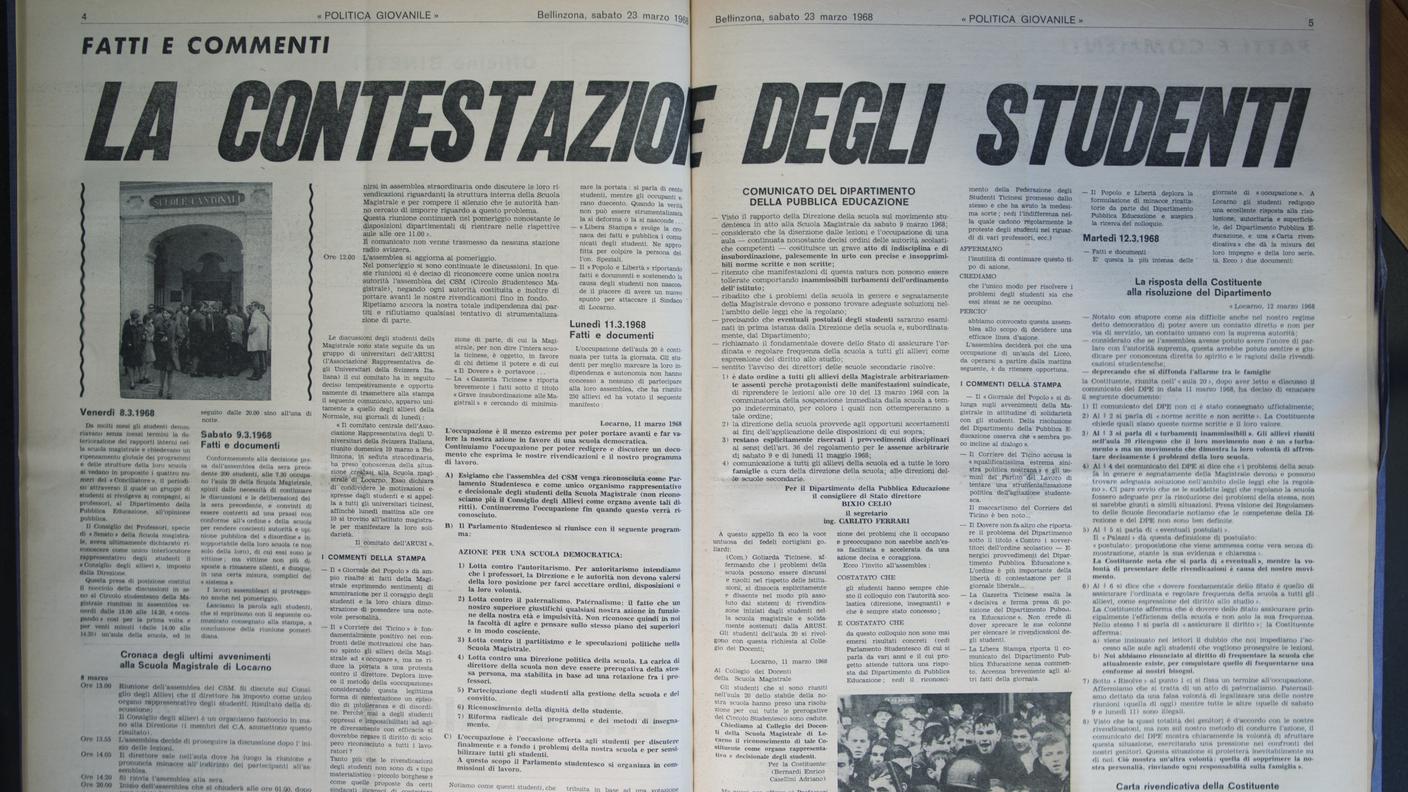 Politica giovanile: La contestazione degli studenti