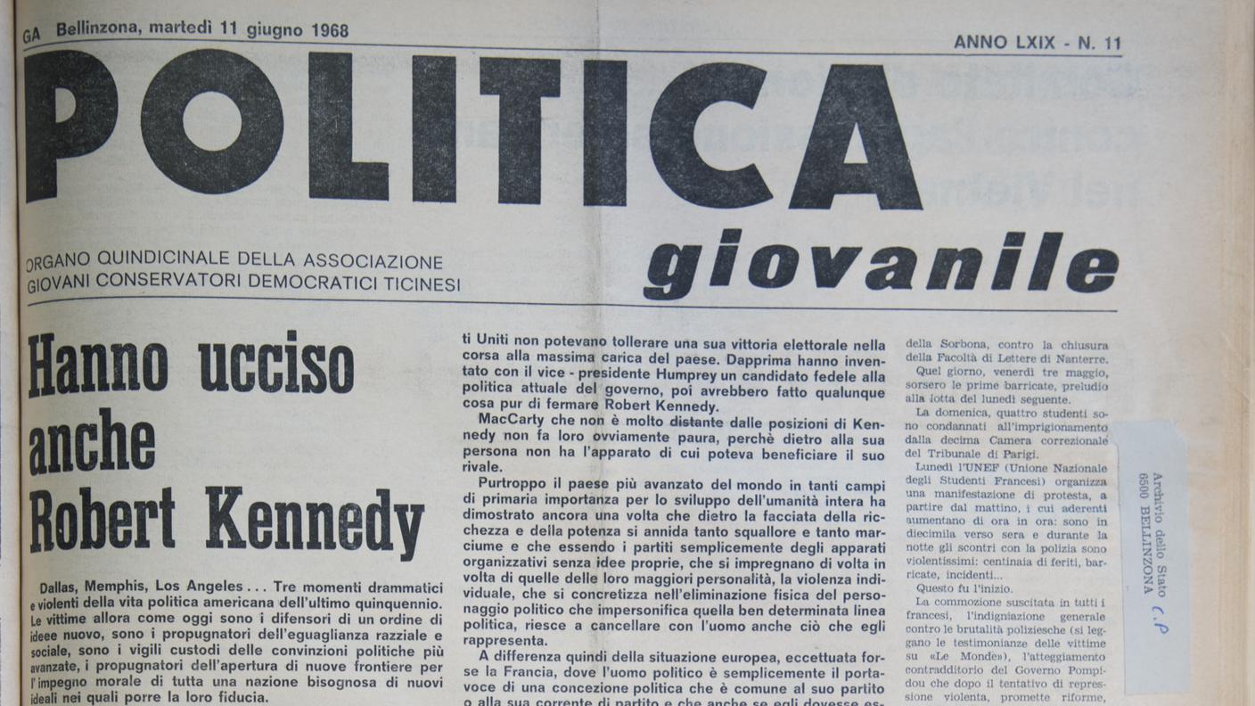 Politica giovanile: Hanno ucciso anche Robert Kennedy