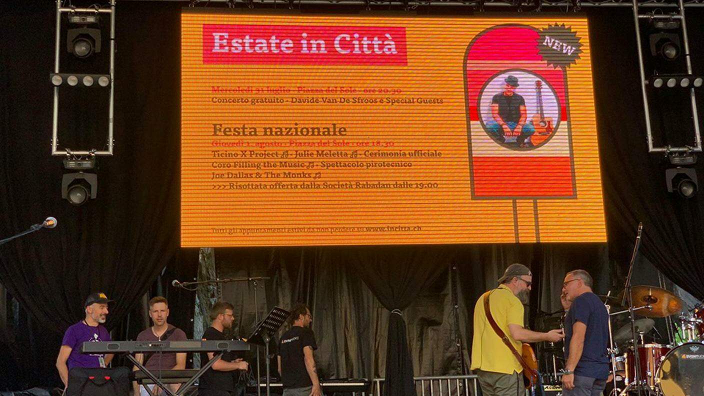 Rete Uno in diretta serale da Bellinzona per i concerti di “Estate in Città”, 31.07.19