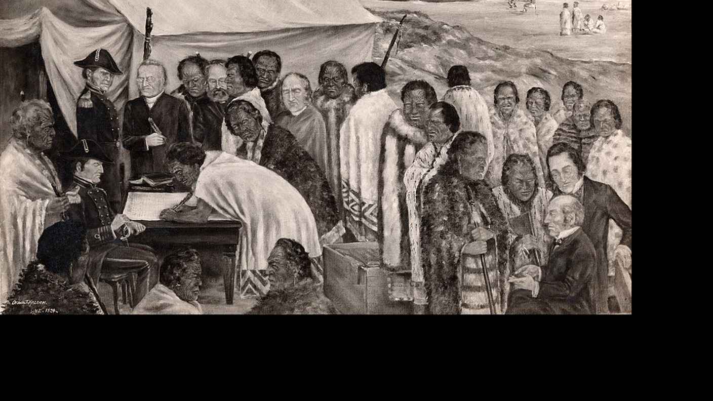 "The Signing of the Treaty of Waitangi", Ōriwa Haddon