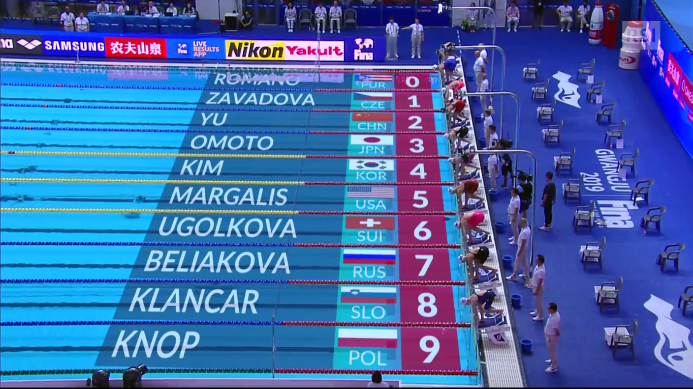 Nuoto, le batterie dei 400m misti femminili ai Mondiali di Gwangju (21.07.2019)