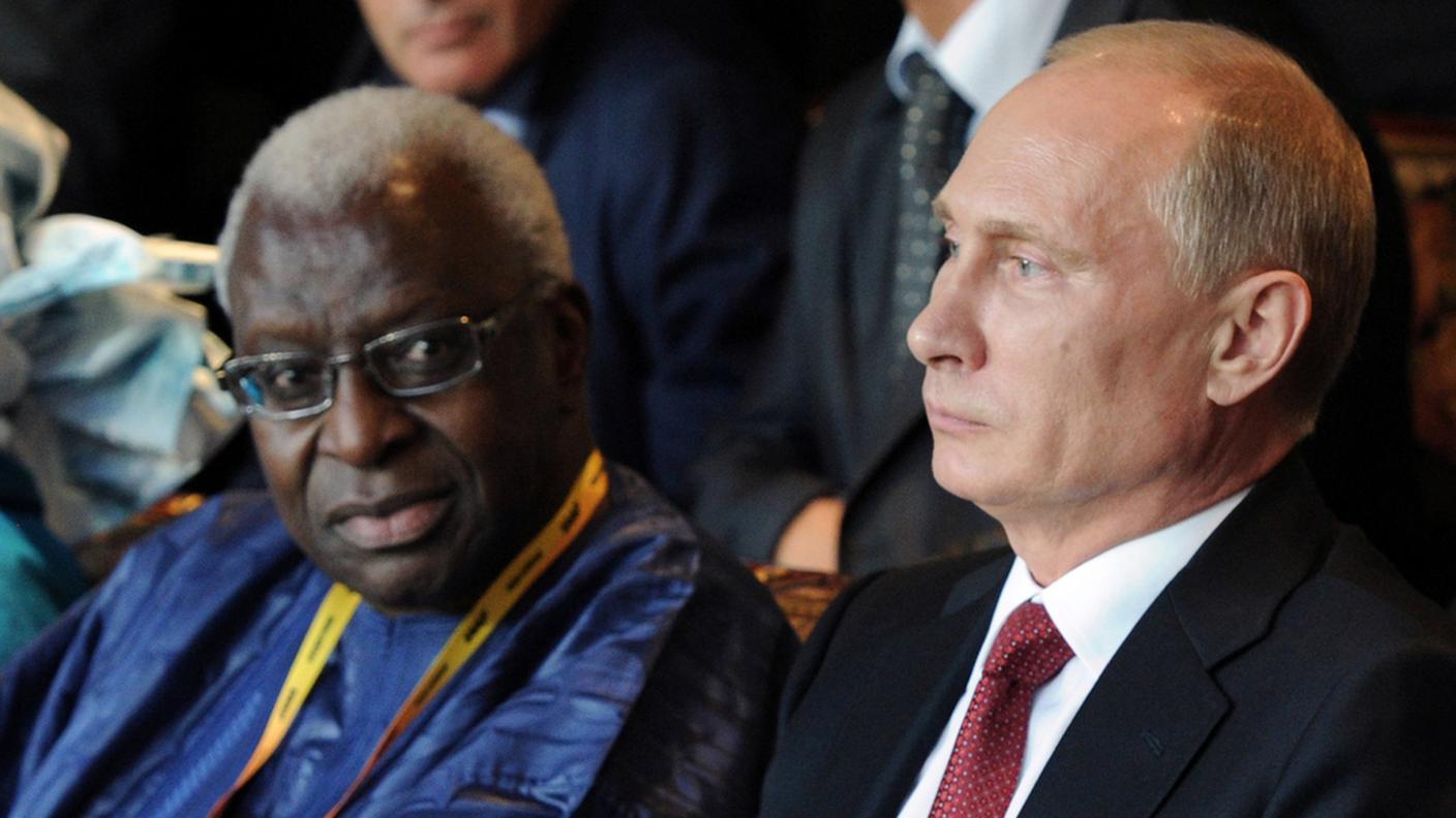 Lamine Diack e Vladimir Putin
