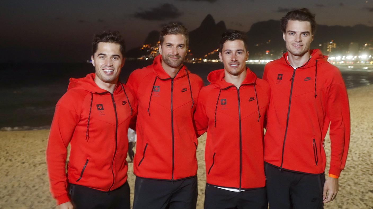 Max Heinzer, Benjamin Steffen, Fabian Kauter e Peer Borsky