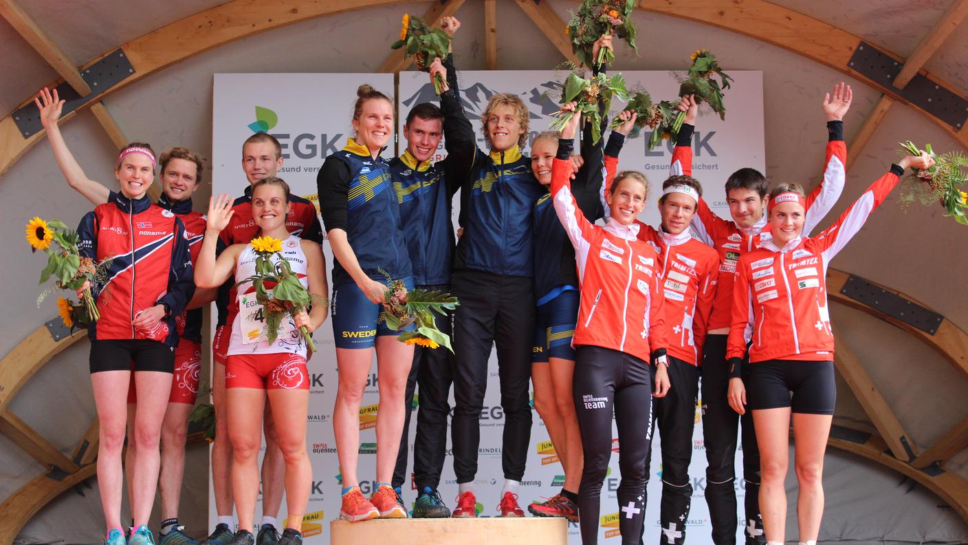 Il podio di giornata