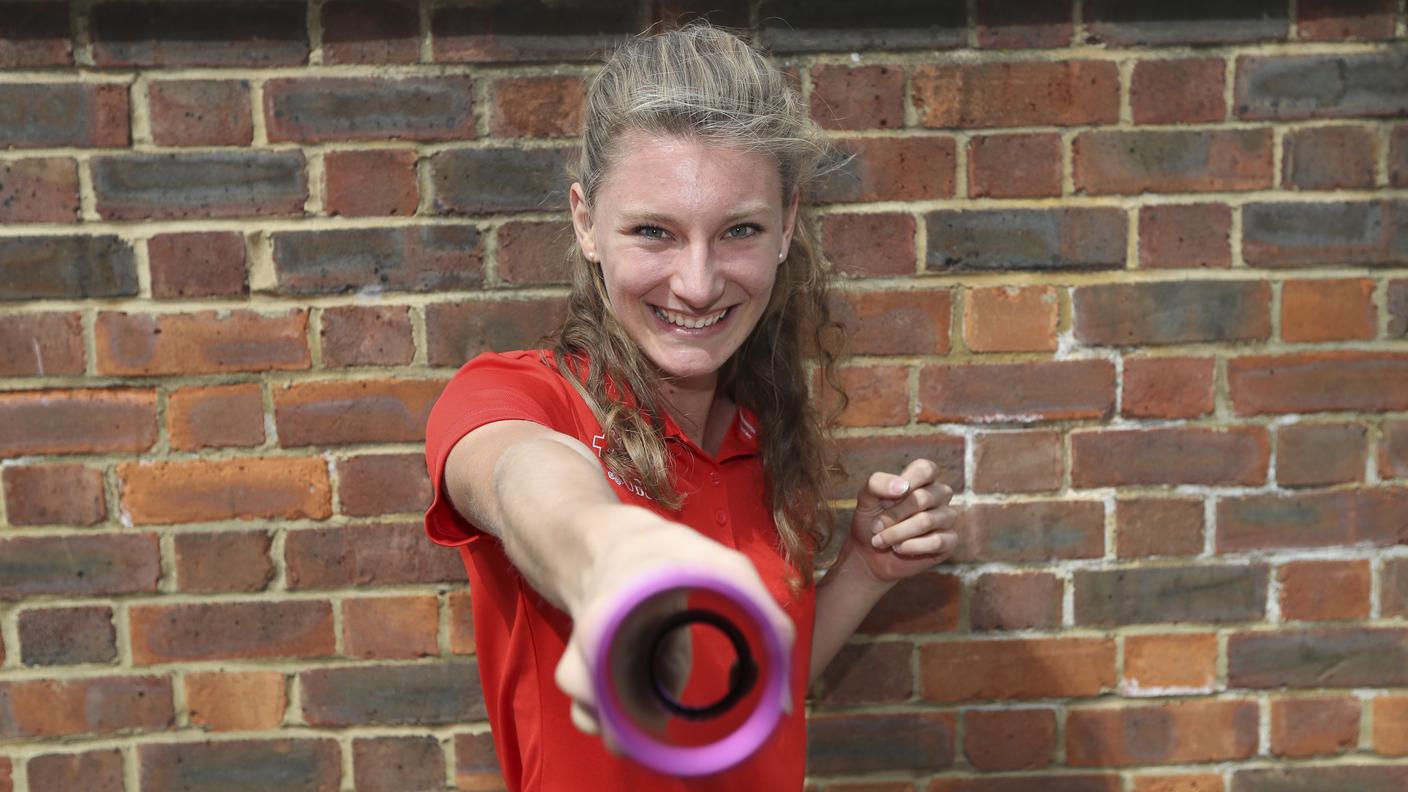 Il sorriso della 22enne ai Mondiali del 2017
