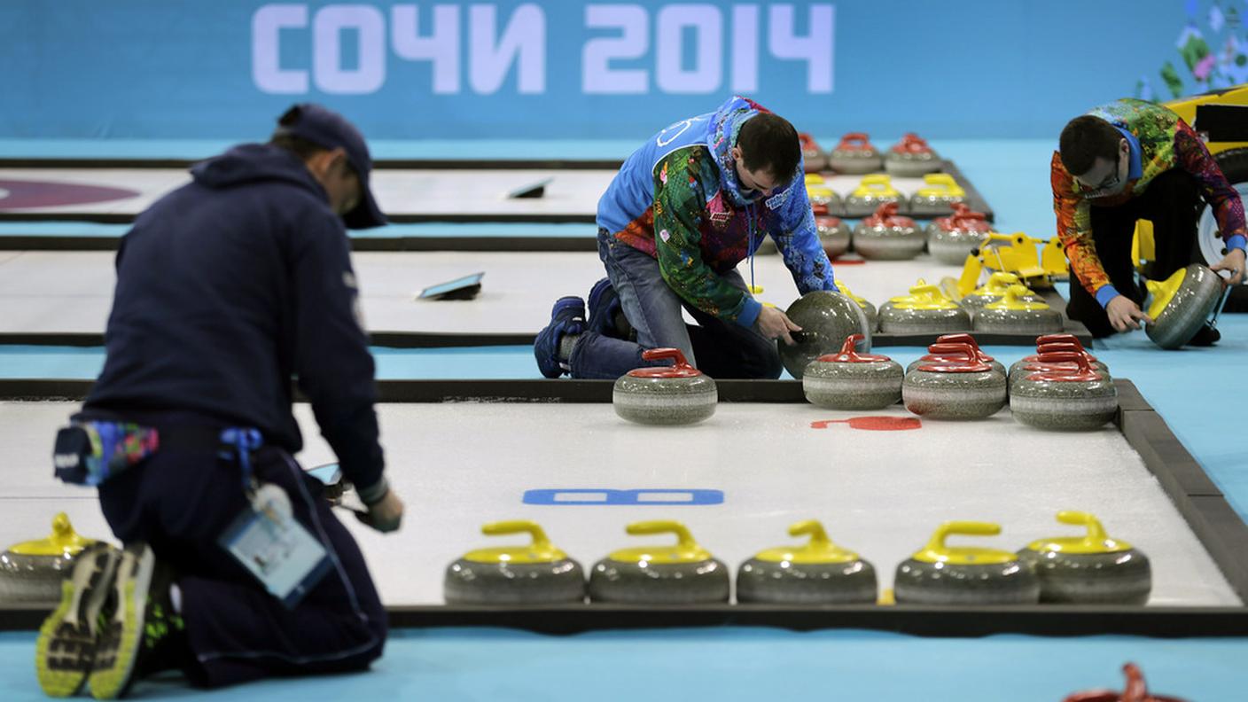 Tutto è pronto per l'inizio del torneo di curling