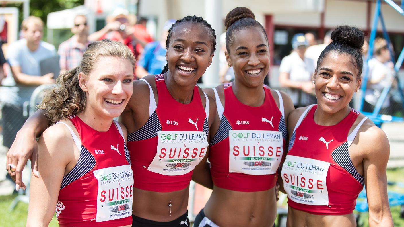 La 4x100m femminile, con Ajla Del Ponte