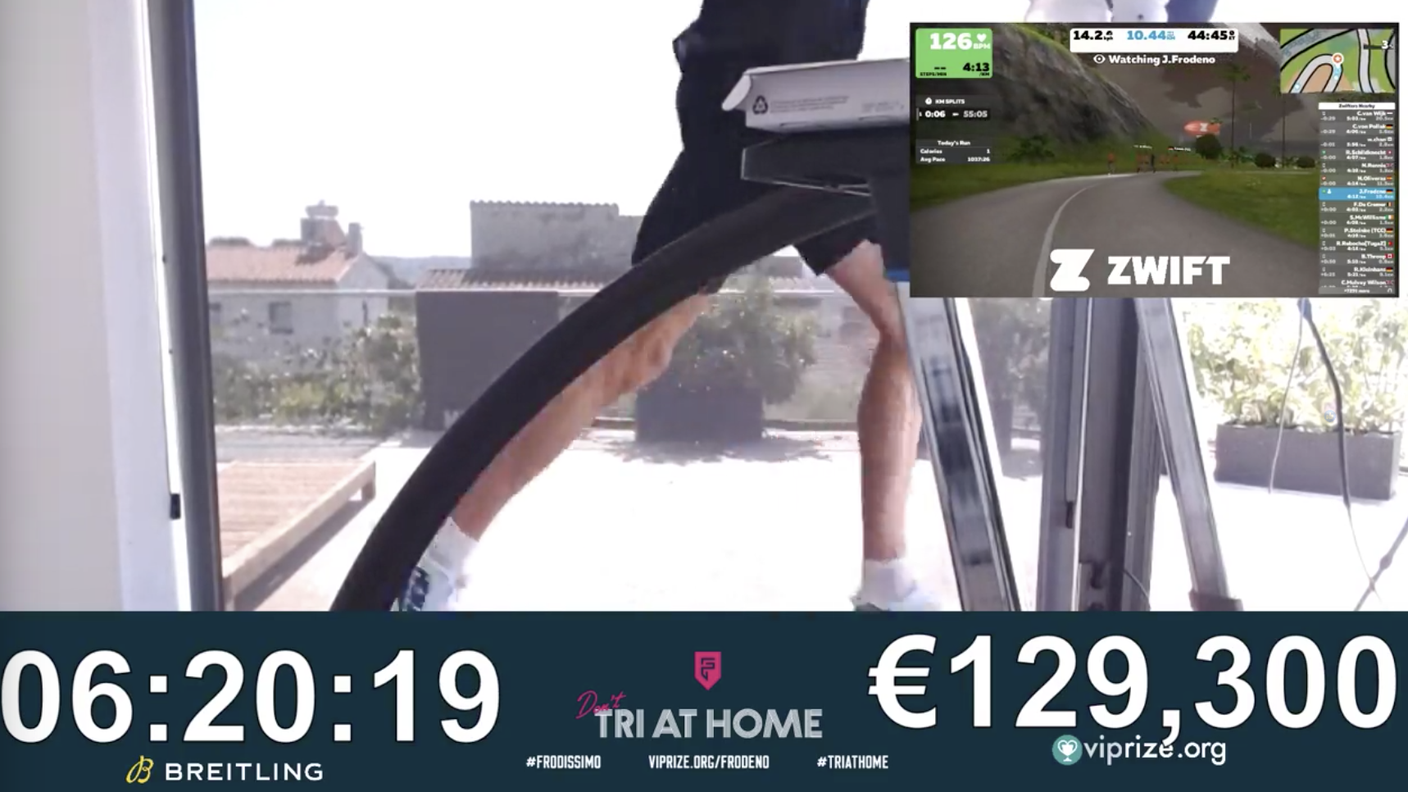 Jan Frodeno dopo 10km di corsa