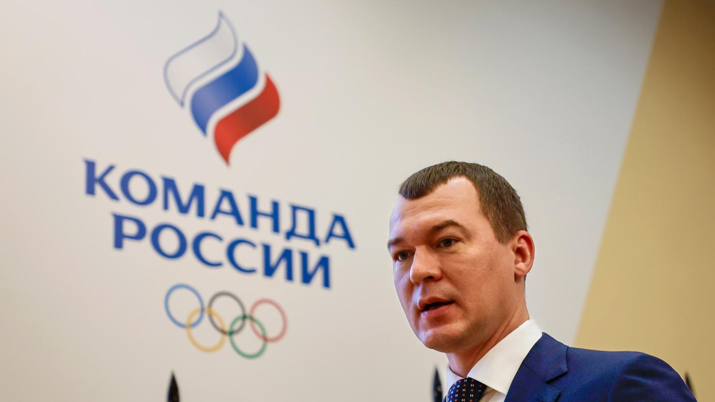 Il ministro dello sport russo Mikhail Degtyarev