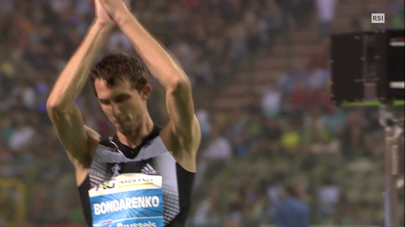 Diamond League Bruxelles, il salto a 2,43m di Mutaz Essa Barshim (05.09.2014)
