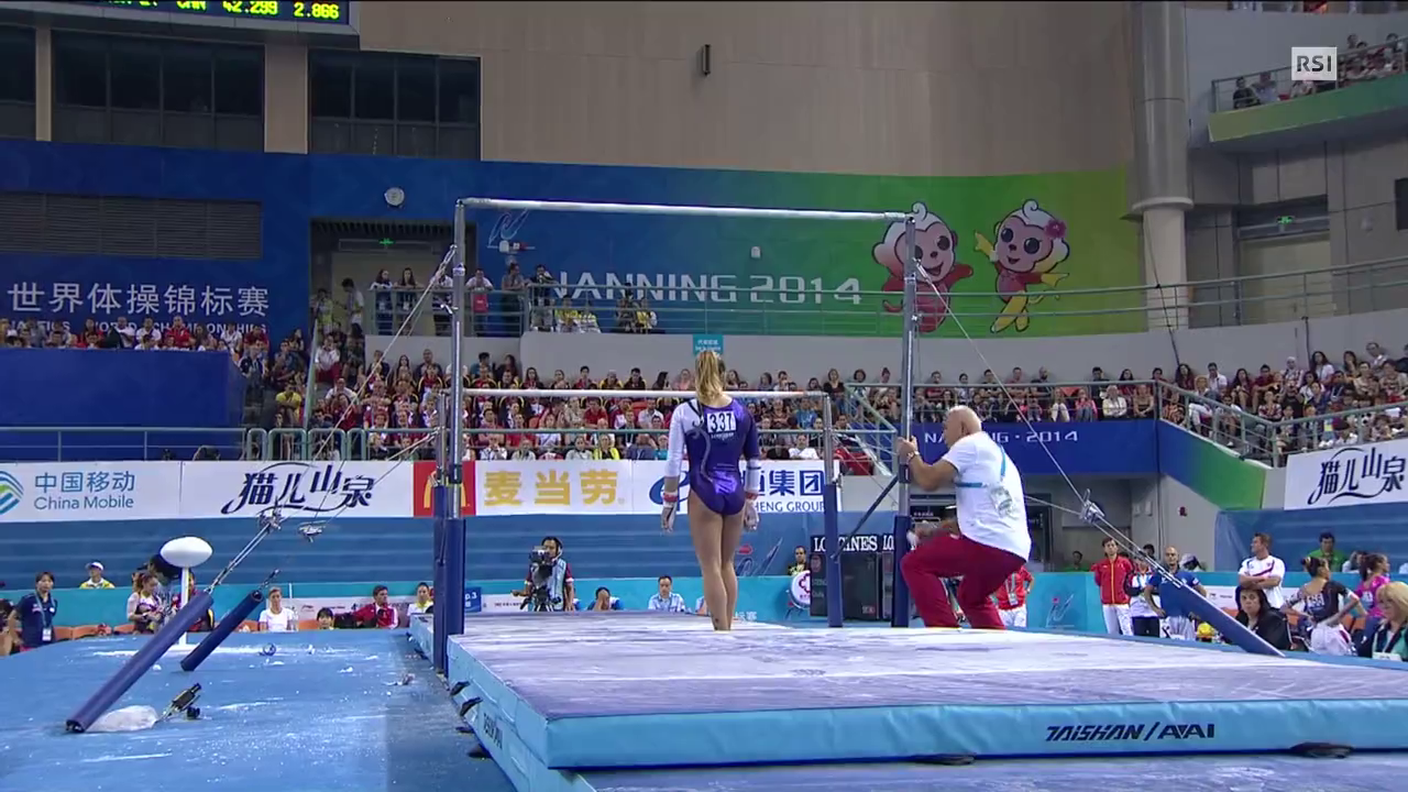 Mondiali ginnastica artistica, Giulia Steingruber alle parallele asimmetriche nel concorso completo (10.10.2014)