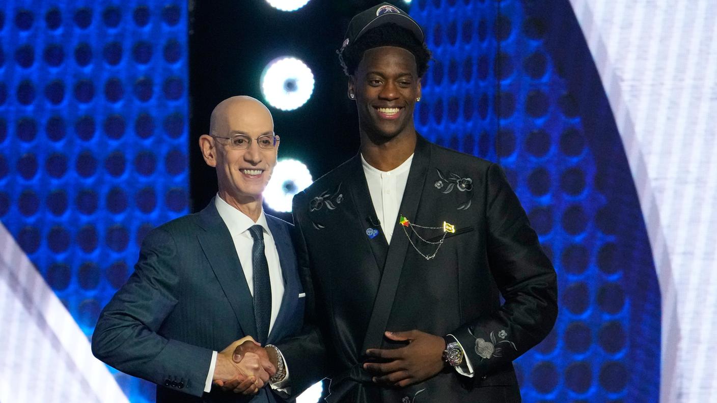 Dybantsa con Adam Silver