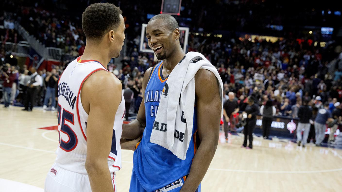 Thabo con l'ex compagno Ibaka