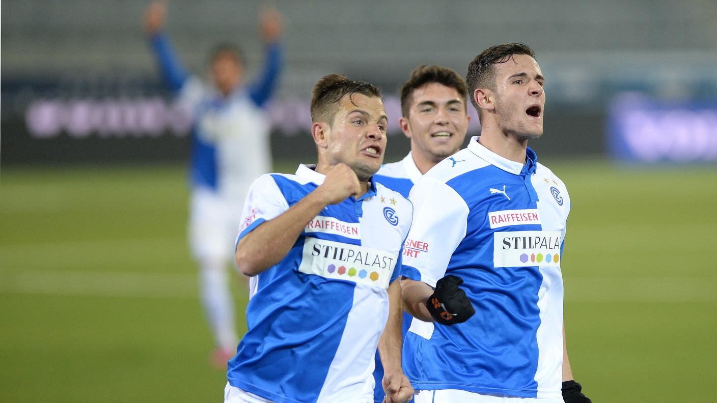 La gioia di Tarashaj per il gol in extremis