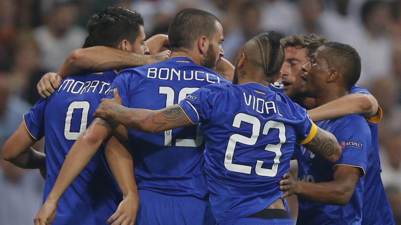 La gioia dei giocatori della Juventus