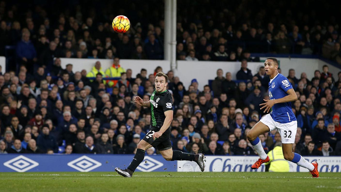 In azione contro l'Everton