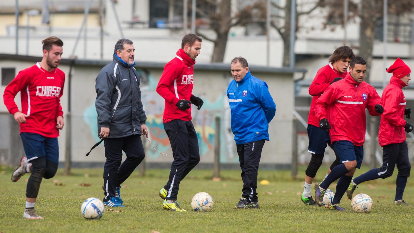 Primo allenamento del Chiasso