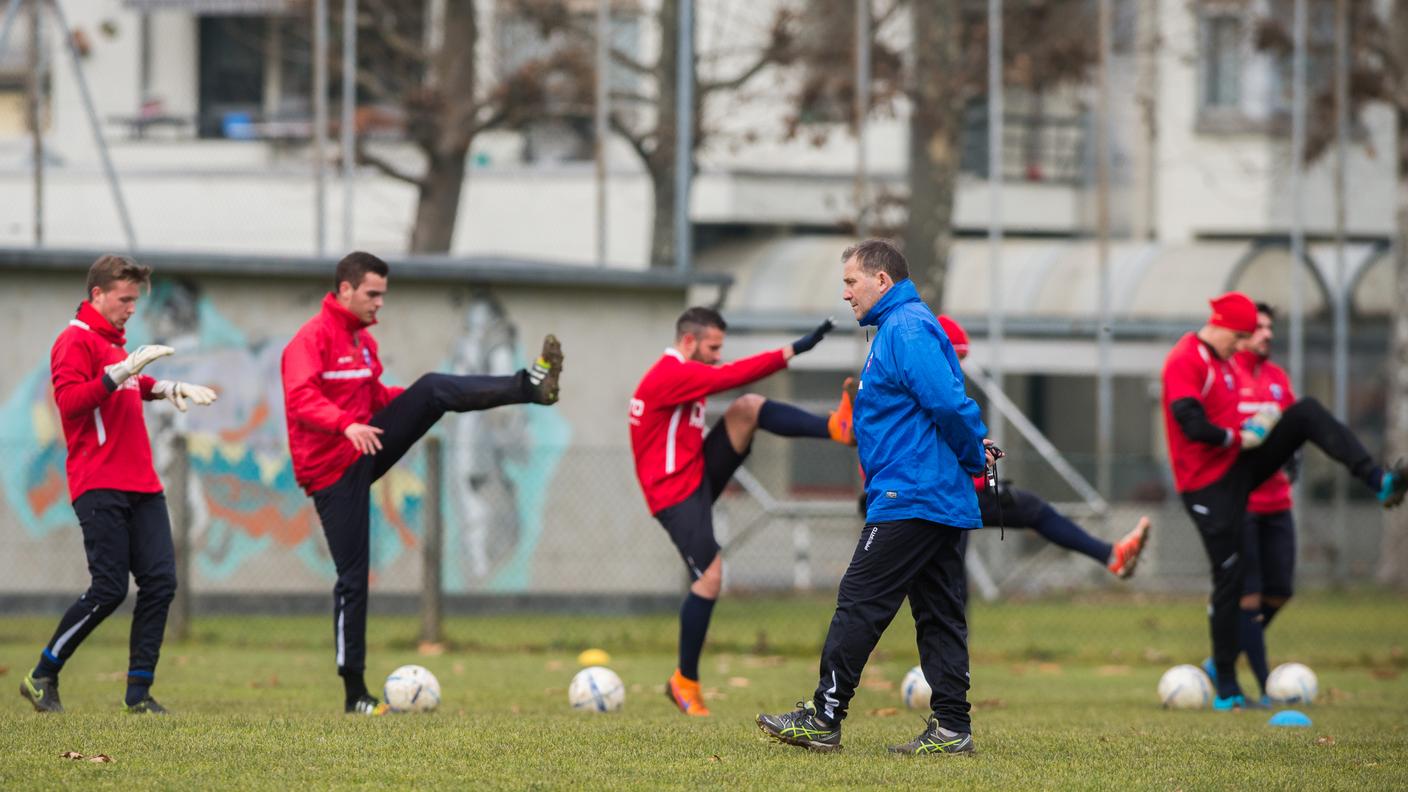 Primo allenamento del Chiasso