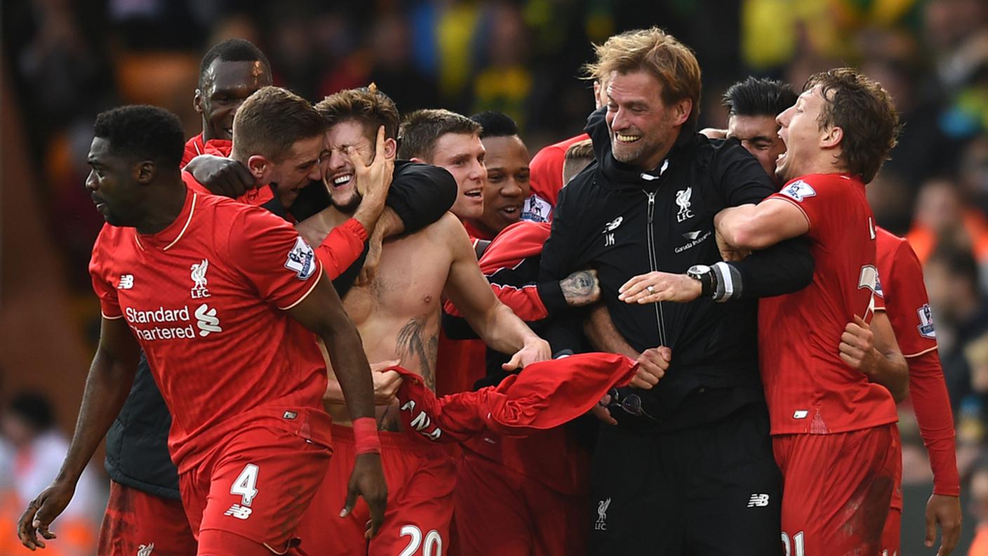 L'estroso Klopp e i suoi ragazzi festeggiano