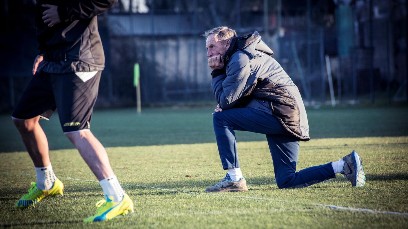 L'allenamento del Lugano a Roma