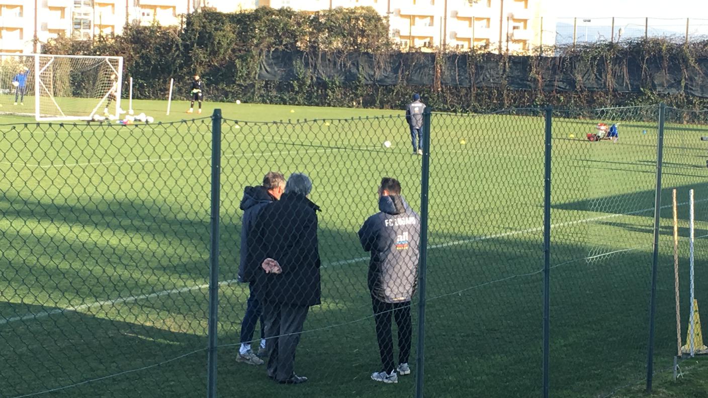 L'allenamento del Lugano a Roma