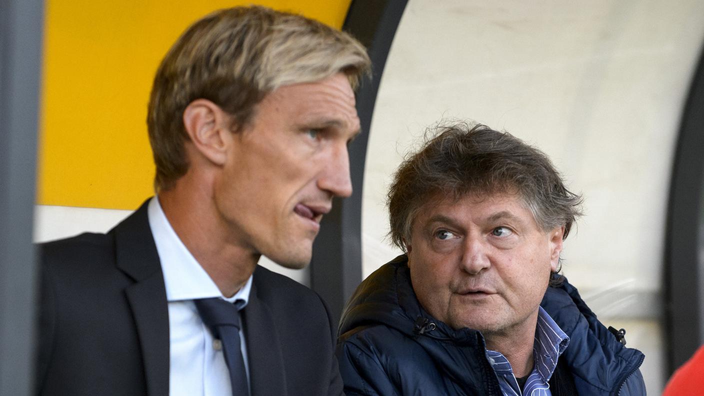 Sami Hyypiä con il presidente dello Zurigo