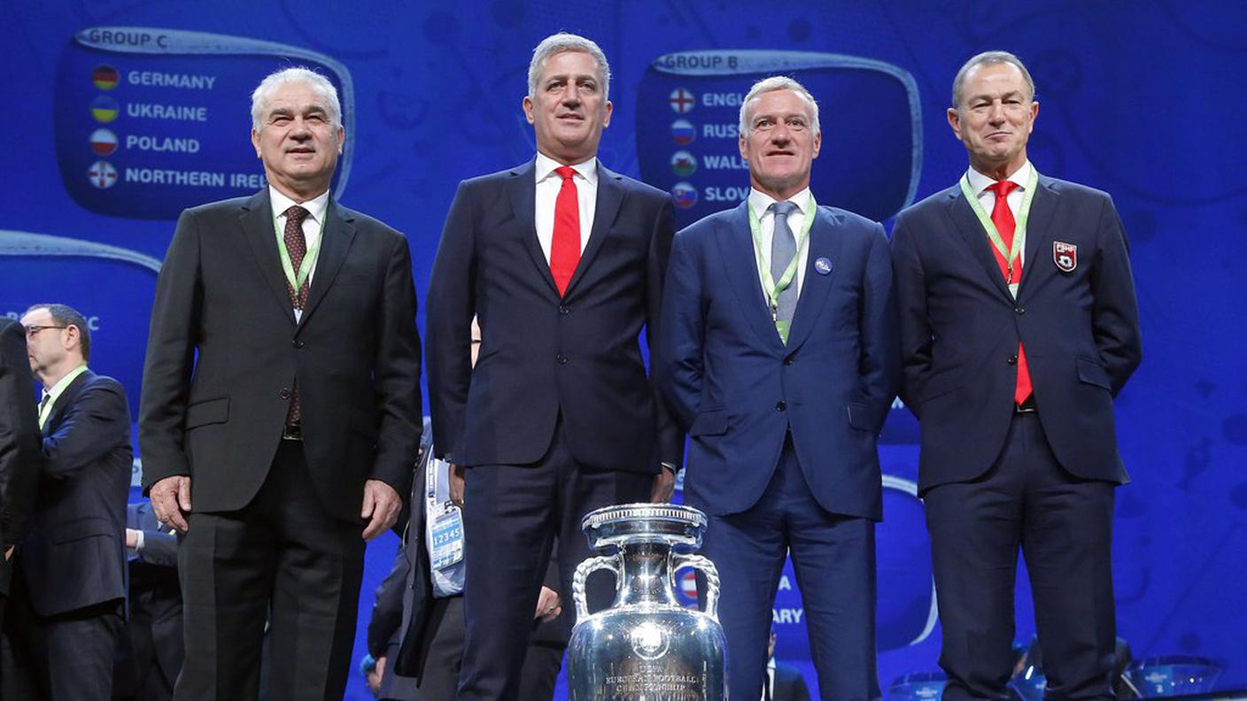 I ct del Gruppo A: Iordanescu, Petkovic, Deschamps e De Biasi
