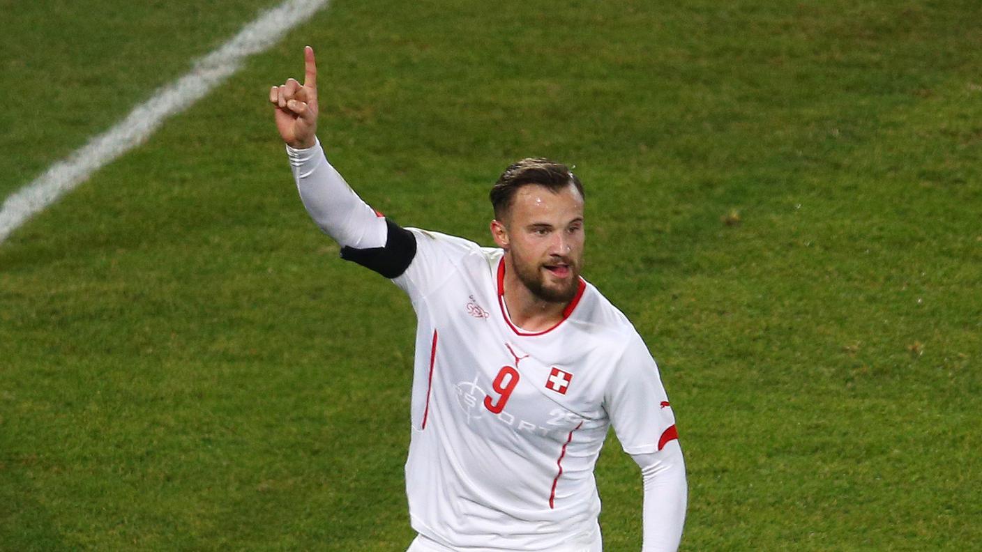 Dopo il gol del 2-1 contro l'Austria