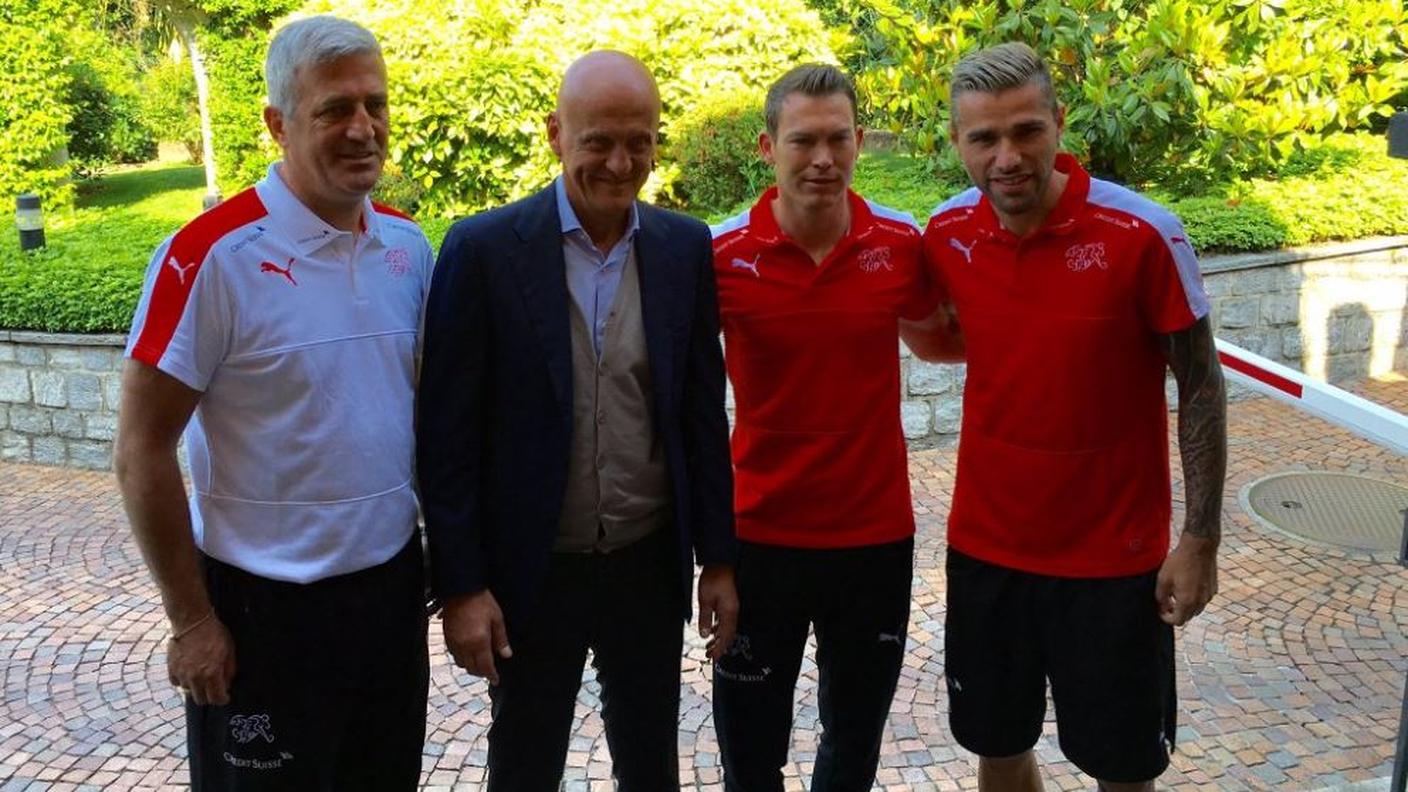 Con Petkovic, Lichtsteiner e Behrami