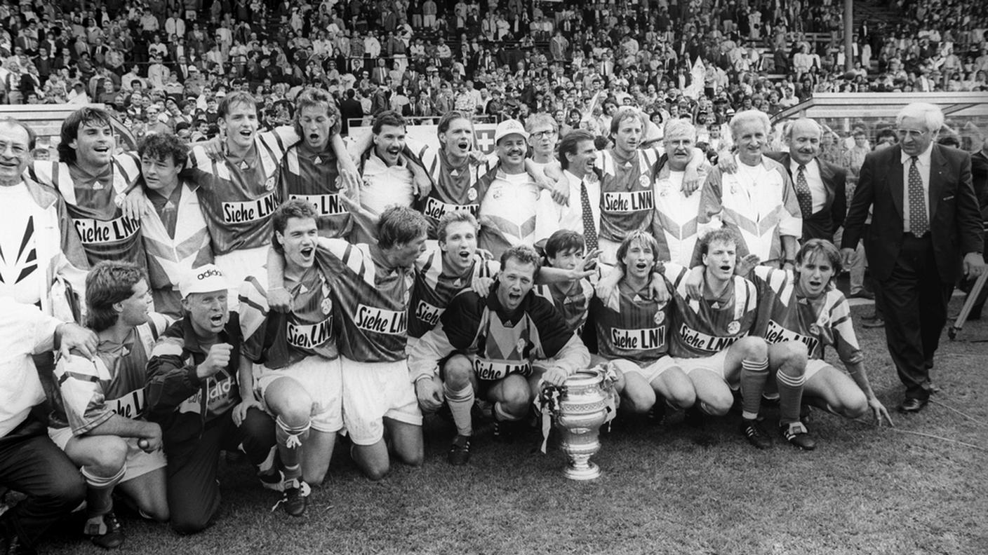 Lucerna campione nel 1992 contro il Lugano