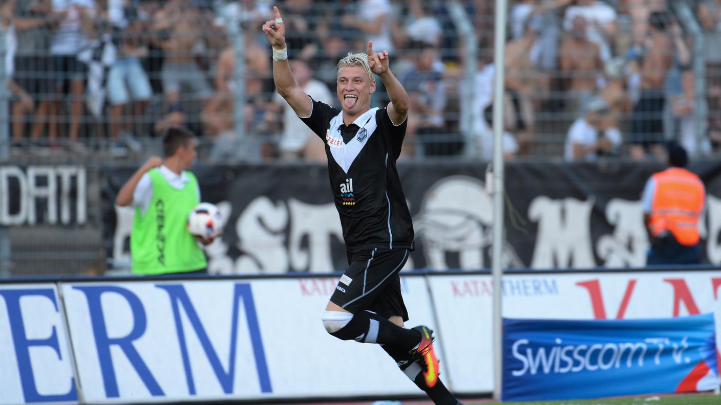 La festa dopo il gol del pareggio col Losanna